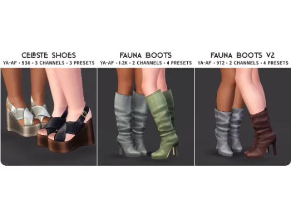4t3 Serenity Nomade Set shoes conversions by meochicc - The Sims 3 Custom Content