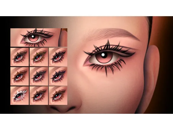 Maxis Match MM 2D OLIVIA DRAMATIC LASHES MC05 by Cosimetic - The Sims 4 Custom Content