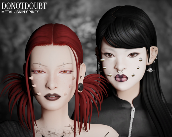 Mix Metal Skin Spikes by simsfinds - The Sims 4 Custom Content
