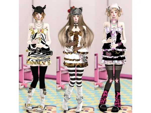 Maxis Match Gal suits by mmmyuqg - The Sims 4 Custom Content