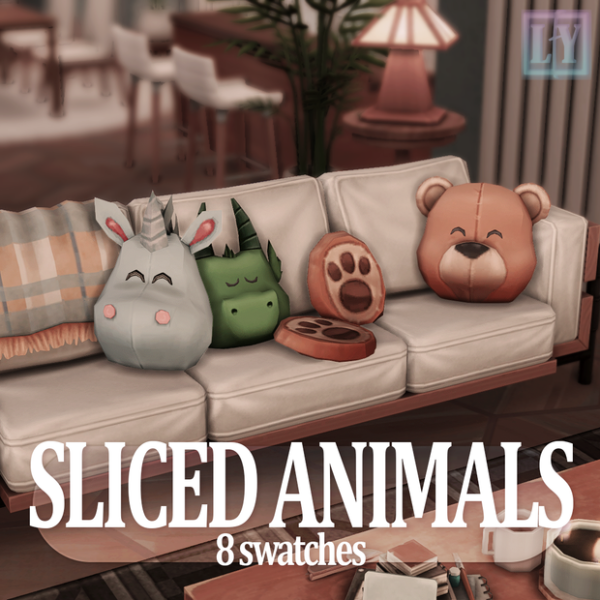 Maxis Match Sliced Animals by simsfinds - The Sims 4 Custom Content