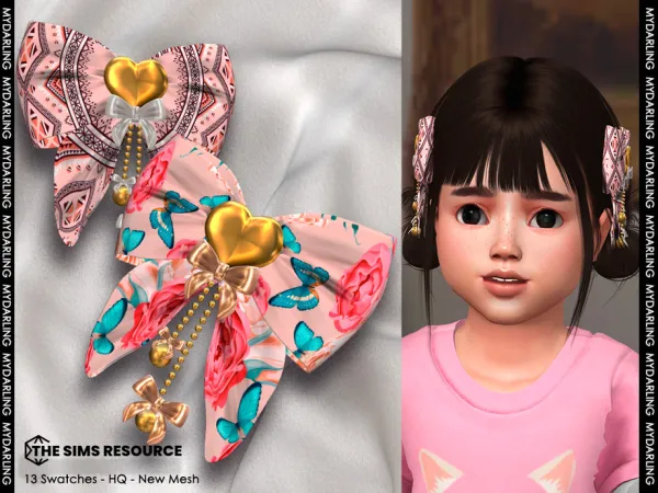 Alpha cute Toddler bow na345 by Mydarling20 - The Sims 4 Custom Content
