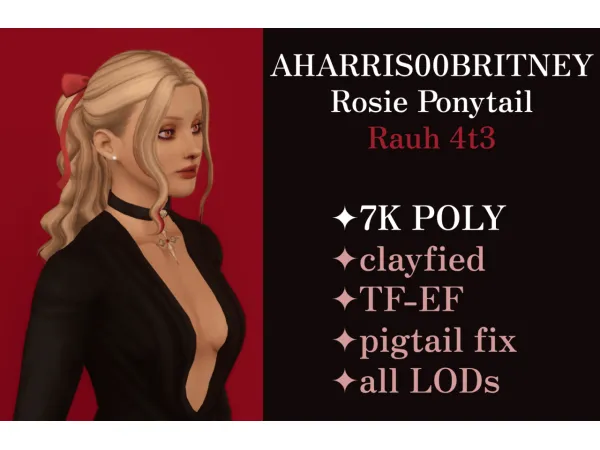 Aharris00britneys Carrie hairstyle converted for rauh by ts3 - The Sims 3 Custom Content