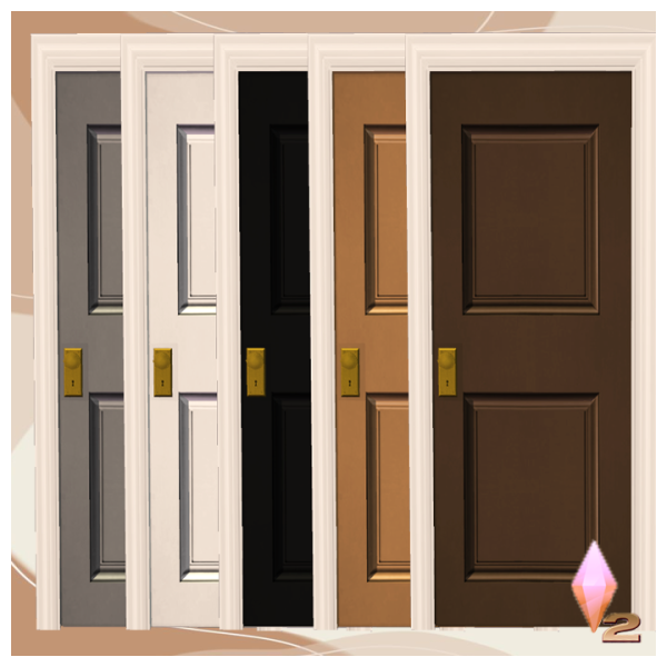 Walnut Door_by Lolita by simsfinds - The Sims 2 Custom Content