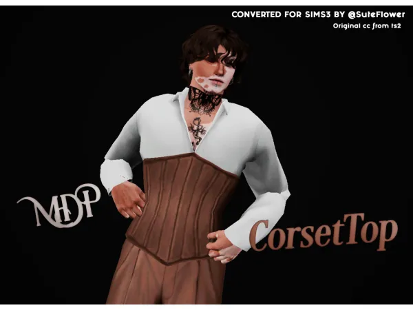 2TO3 MDP CorsetTop by suteflower - The Sims 3 Custom Content