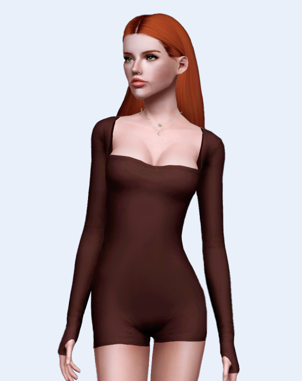 4t3 Sophie Long Sleeves Romper by simsfinds - The Sims 3 Custom Content