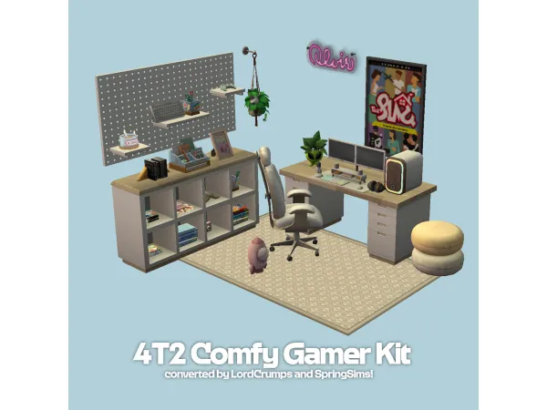 4T2 Comfy Gamer Kit Sul Sul by lordcrumps - The Sims 2 Custom Content