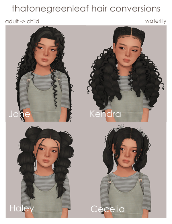 Maxis Match thatonegreenleaf hair conversions by simsfinds - The Sims 4 Custom Content