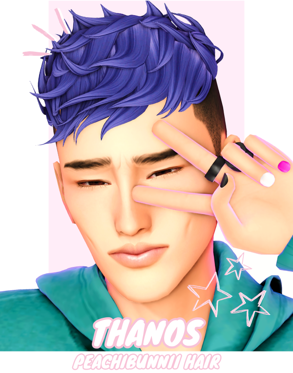 Maxis Match Thanos Hair by simsfinds - The Sims 4 Custom Content