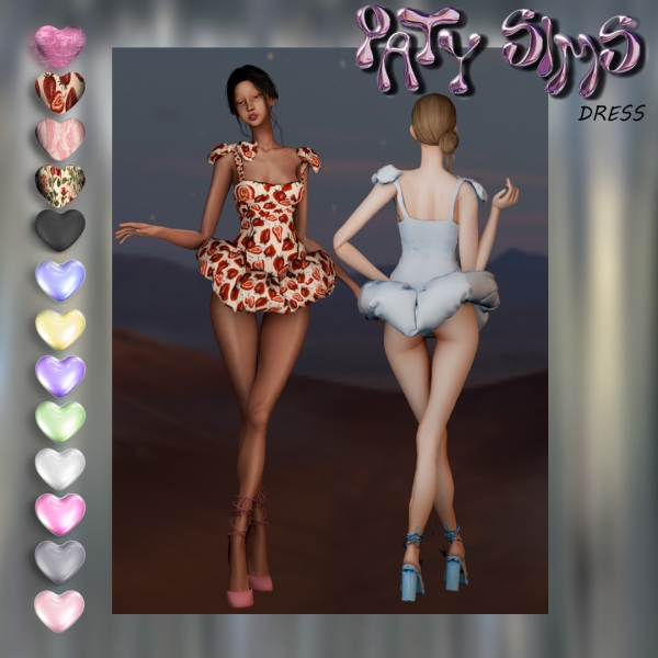 Alpha Vestido Frufru by patysims - The Sims 4 Custom Content