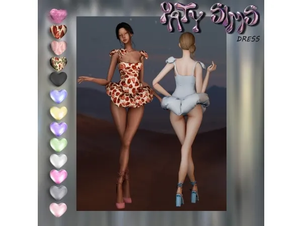 Alpha Vestido Frufru - The Sims 4 Custom Content