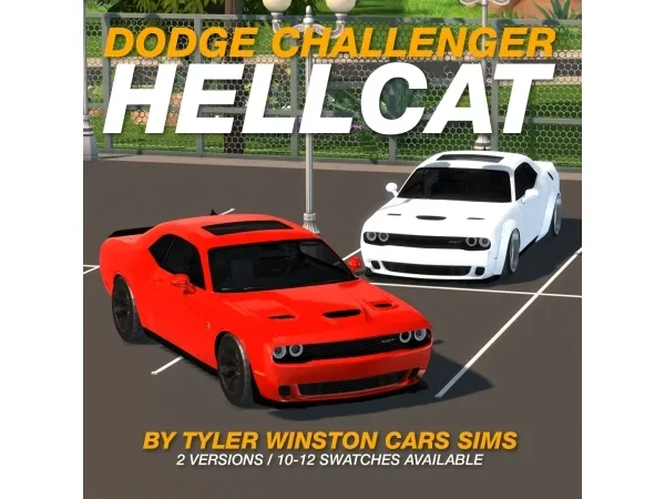 Tyler Winston Cars 2015 Dodge Challenger Hellcat - The Sims 4 Custom Content