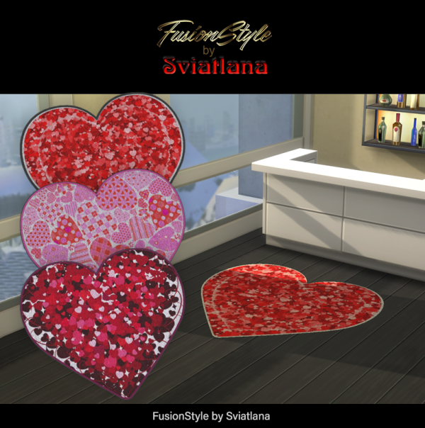 Alpha Valentine's Day rugs set by fusionstylesims4 - The Sims 4 Custom Content