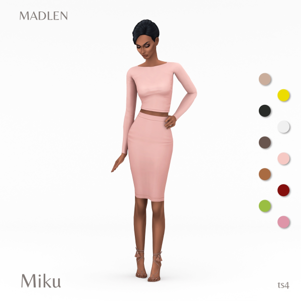Maxis Match Miku Outfit by madlensims - The Sims 4 Custom Content