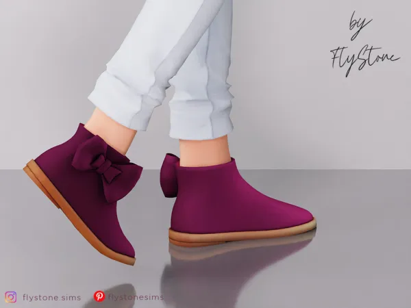 Female Boots With Big Bow by FlyStone