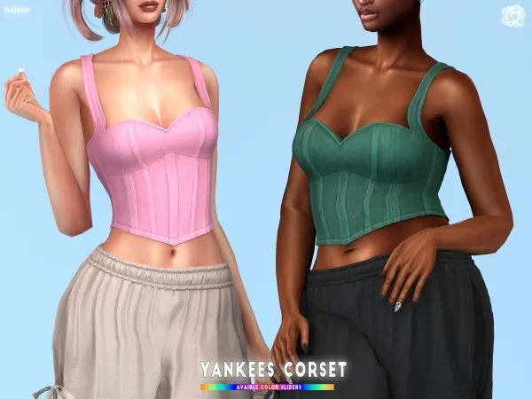 Mix Yankees Corset brsims - The Sims 4 Custom Content