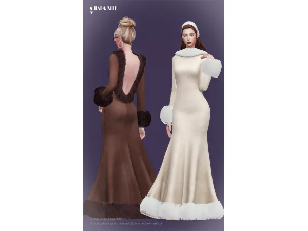 Mix Louis Feraud Fall 1997 Dress by charonlee - The Sims 4 Custom Content