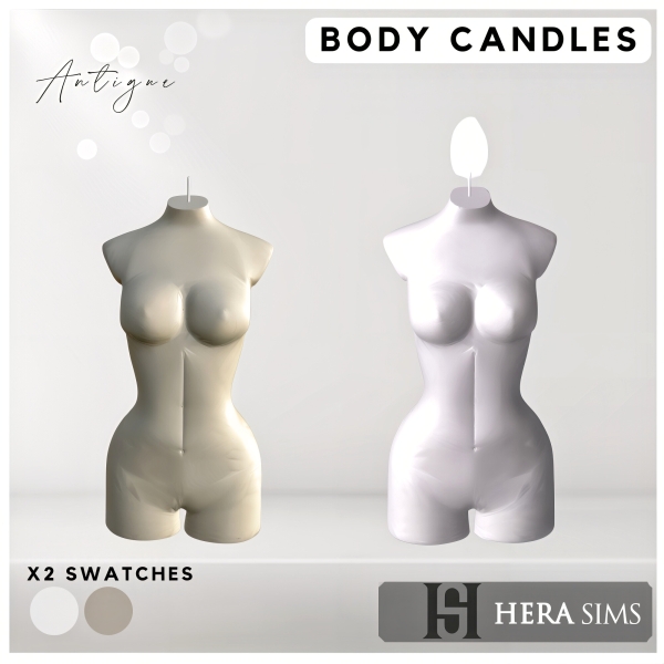 Alpha Minimal body candles by herasims4 - The Sims 4 Custom Content