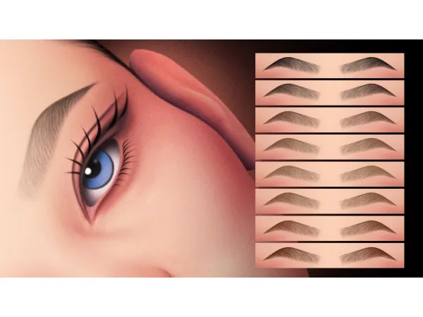 Maxis Match CLASSIC SHAPED EYEBROWS MC02 by Cosimetic - The Sims 4 Custom Content