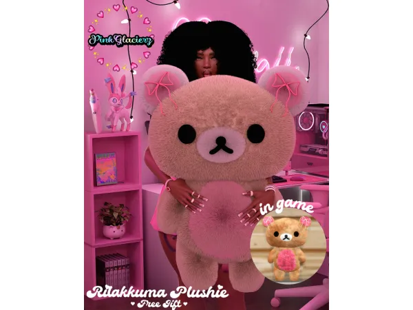 Mix Rilakkuma Plushie by PinkGlacierz - The Sims 4 Custom Content