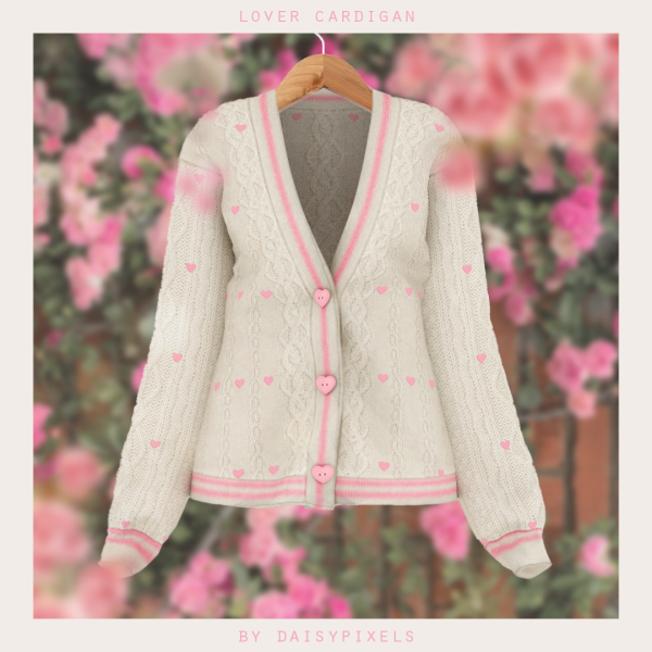 Maxis Match Lover Cardigan by simsfinds - The Sims 4 Custom Content