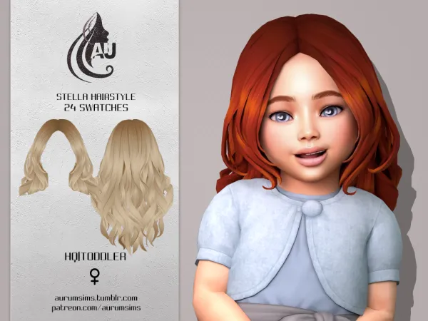 Maxis Match Stella Hairstyle (Toddler version) - The Sims 4 Custom Content