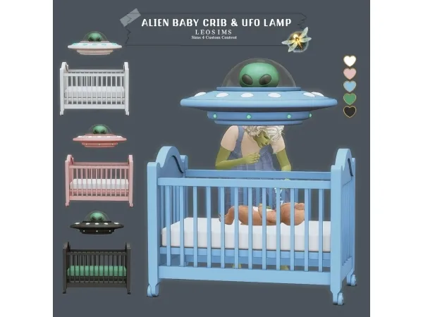 Mix Alien Baby Crib Ufo Lamp - The Sims 4 Custom Content