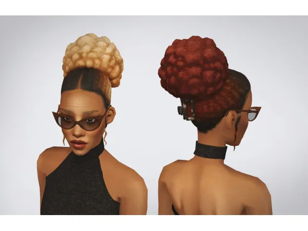 Platasp 4t2 EP16 Curly Bun by simsfinds - The Sims 2 Custom Content
