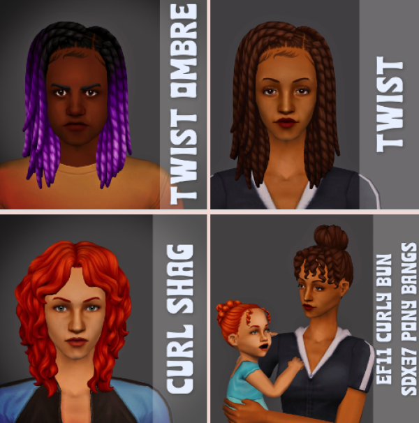 platinumaspiration Dump Hair by simsfinds - The Sims 2 Custom Content