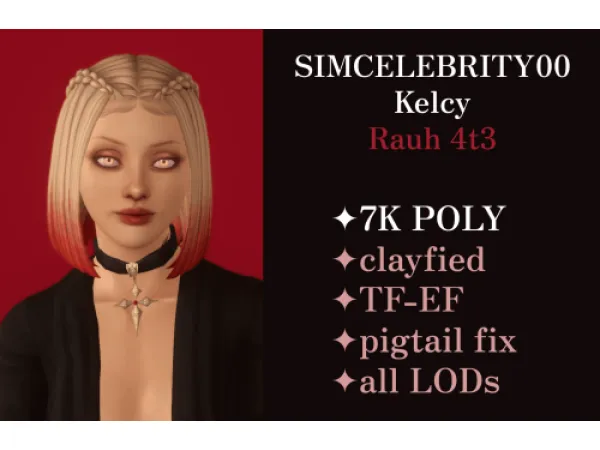 Simcelebrity00s Kelcy hairstyle hairstyle converted for - The Sims 3 Custom Content