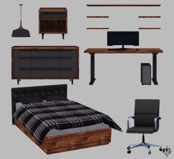Lapanemona Sophisticated Gamer Bedroom Part 2 by simsfinds - The Sims 3 Custom Content