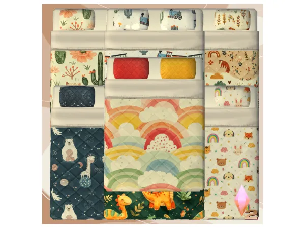Kids Bedding by Lolita - The Sims 2 Custom Content
