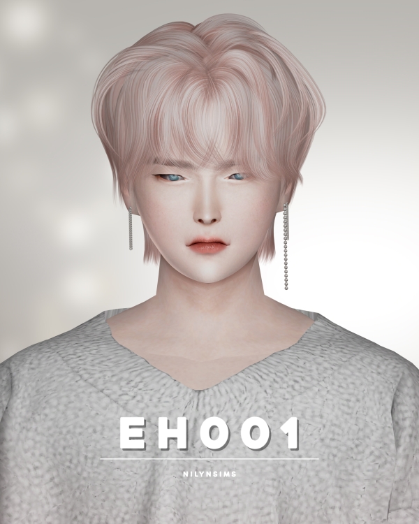 Alpha NILYN EH001 HAIR by nilynsims - The Sims 4 Custom Content
