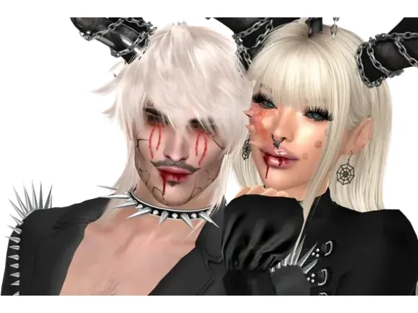 Alpha Vampire Couple by SimmieRena - The Sims 4 Custom Content