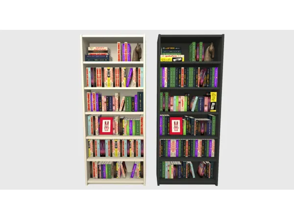 Lotte Books Billy Bookcase Recolors - The Sims 2 Custom Content