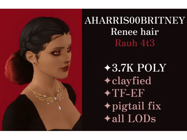 Aharris00britneys Renee hairstyle converted by rauh - The Sims 3 Custom Content