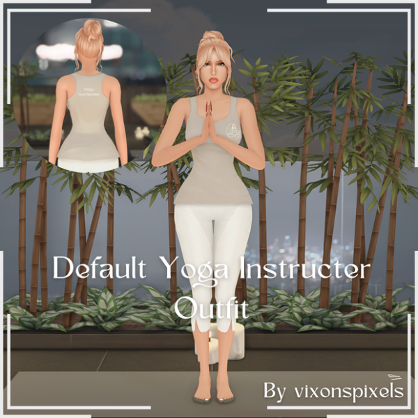 Mix Default Yoga Instructor Outfit by simsfinds - The Sims 4 Custom Content