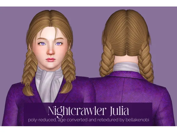 Nightcrawler Julia retexture poly reduced and age conversion by bellakenobi - The Sims 3 Custom Content
