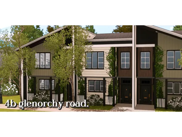 Sims 3 Mix Modern Houses CC: 4b glenorchy road townhouses. by shellsea