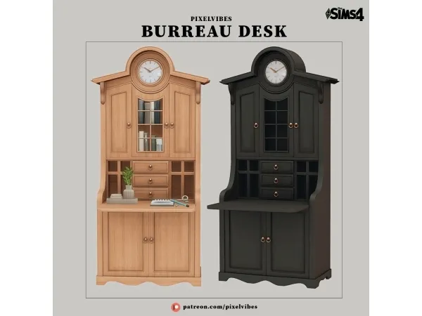 Alpha Burreau Desk - The Sims 4 Custom Content