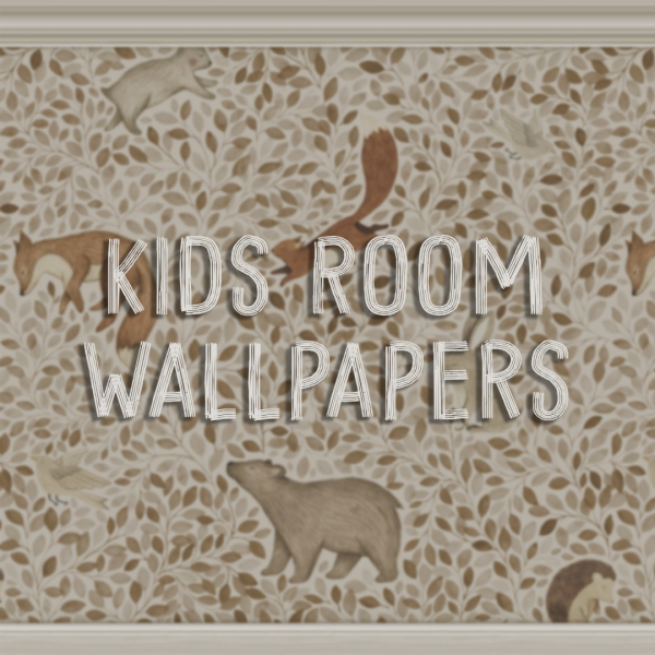 Alpha Kids Room Wallpaper Set by simsfinds - The Sims 4 Custom Content