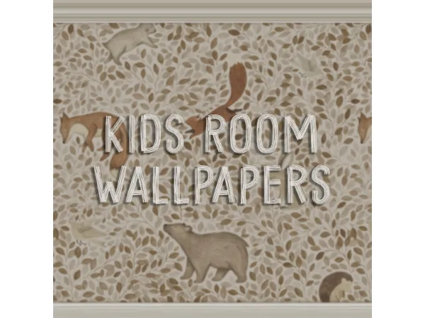 Alpha Kids Room Wallpaper Set by Sooky88 - The Sims 4 Custom Content
