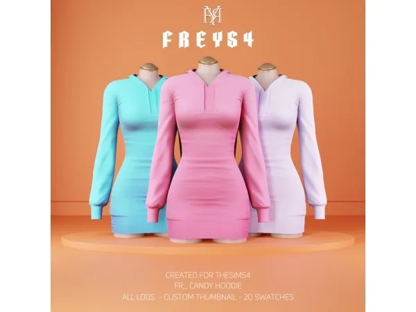 Alpha Candy Hoodie - The Sims 4 Custom Content