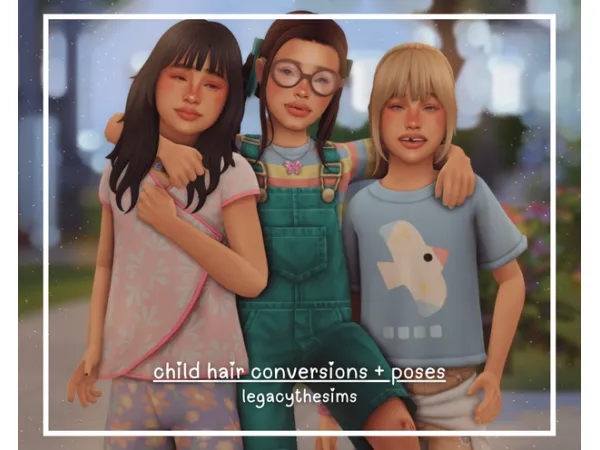 Maxis Match daylifesims hair conversions poses by legacythesims - The Sims 4 Custom Content