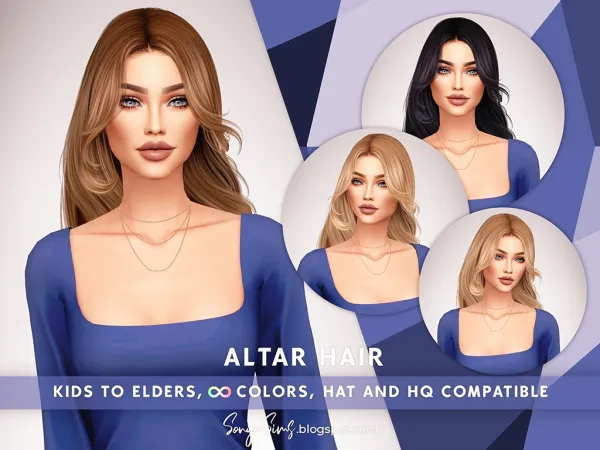 Alpha Altar Hair - The Sims 4 Custom Content