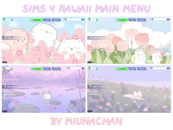 Mix Main Menu Kawaii Mood by MiunaChan - The Sims 4 Custom Content