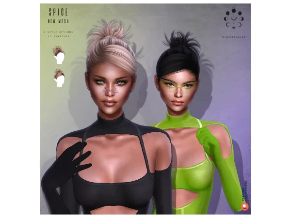 Alpha SPICE HAIR - The Sims 4 Custom Content
