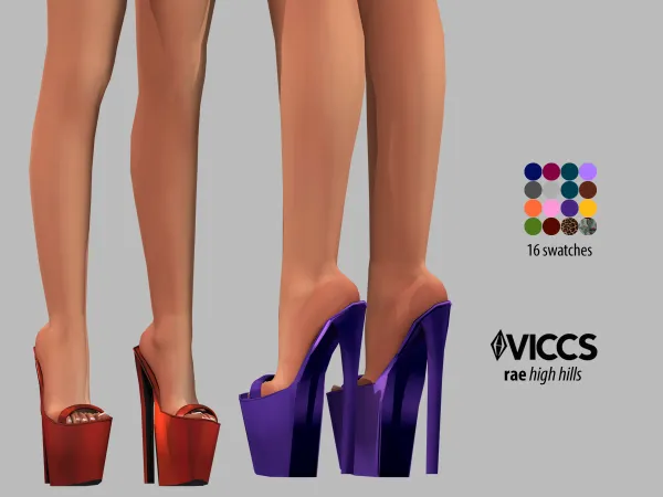 Alpha VICCS_RAE HIGH HEELS (TEEN ELDER) - The Sims 4 Custom Content