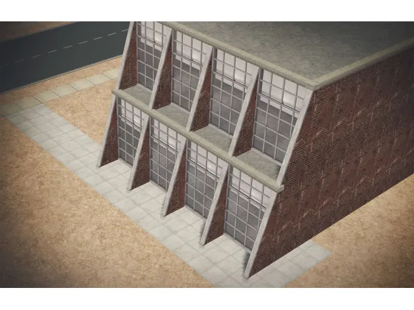 Angled Wall mini set by pforestsims - The Sims 2 Custom Content