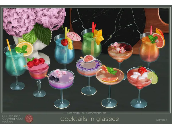 Bar Cocktails in glasses By Somik_Severinka
